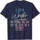 Writer Art Women Writing Lover Author Poet Writer T-Shirt - T-Shirt | Navy