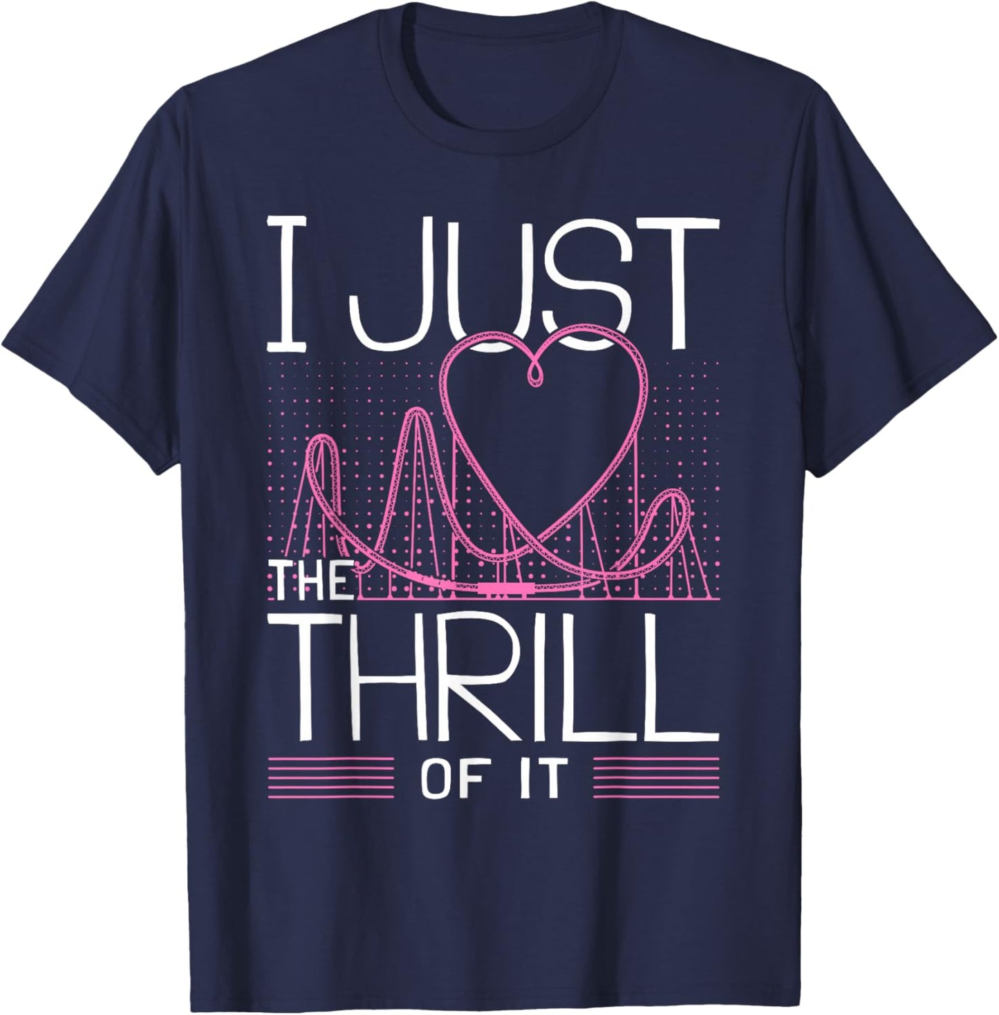 I Love Rollercoasters I Girl Roller Coaster T-Shirt - T-Shirt | Navy