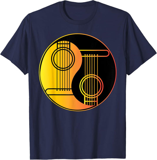 Yin and Yang Guitar | T-Shrit for Guitarist T-Shirt - T-Shirt | Navy