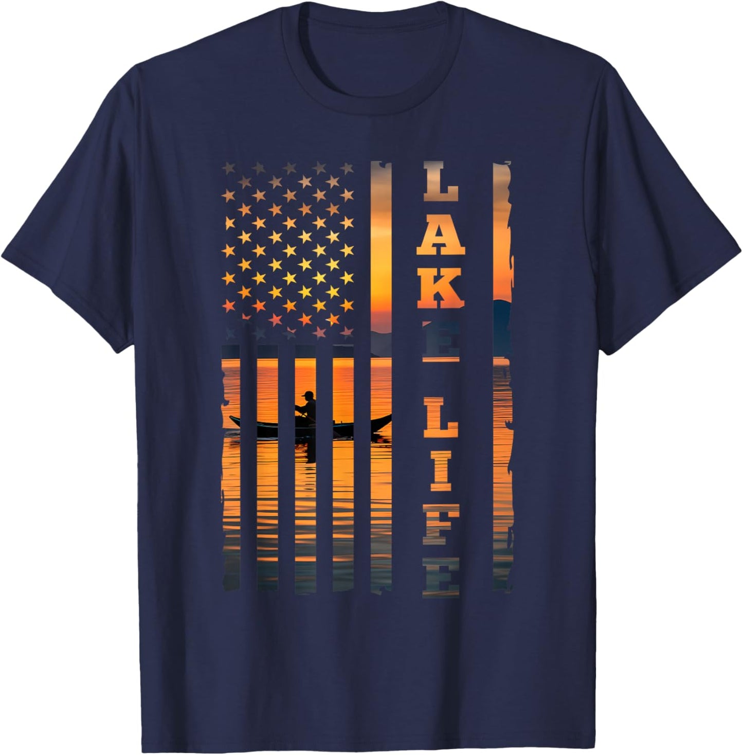 Vintage Lake Life T-Shirt - T-Shirt | Navy