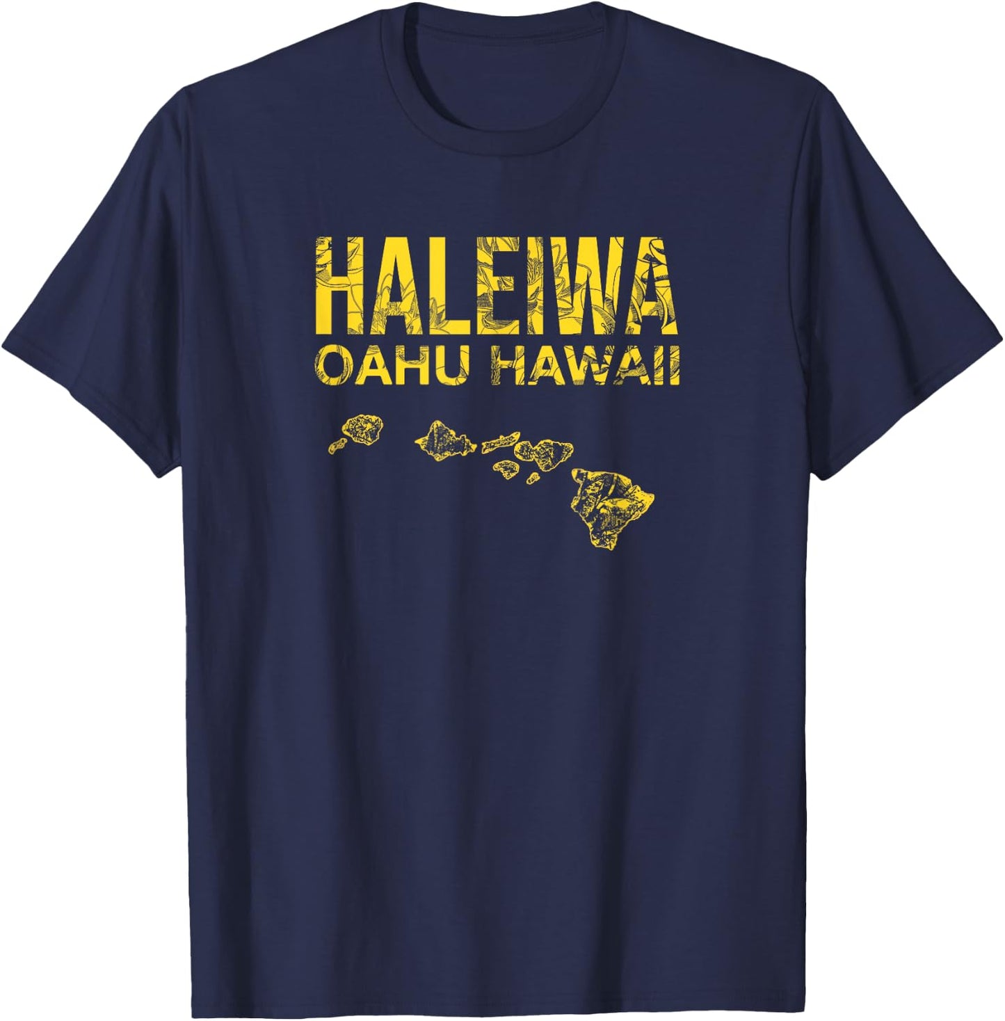 Hawaii HALEIWA North Shore Oahu Hawaiian Islands T-Shirt - T-Shirt | Navy