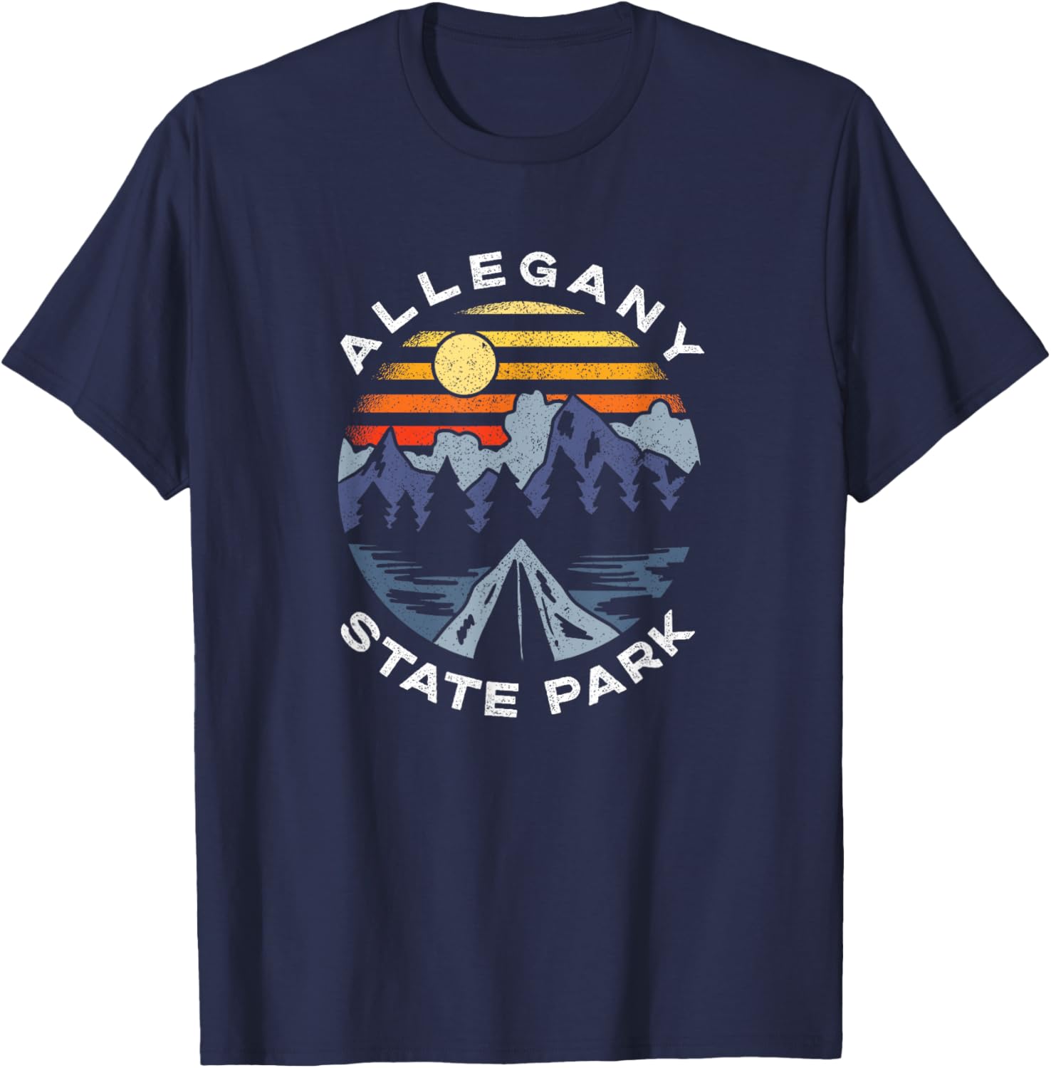 Allegany State Park New York Mountains Vacation Souvenir T-Shirt - T-Shirt | Navy