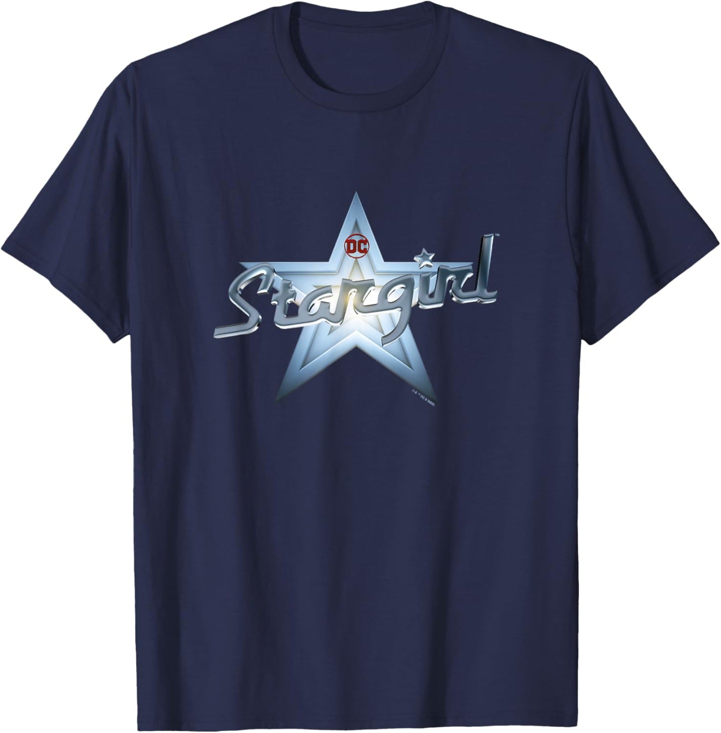 Stargirl Superhero Metallic Star Logo T-Shirt - T-Shirt | Navy