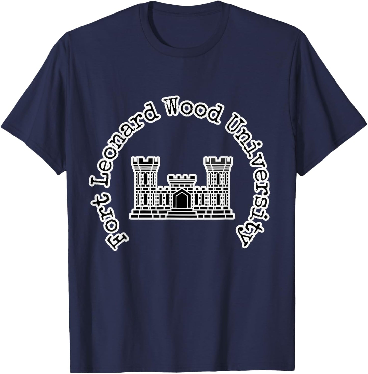 Army Corp of Engineers Badge - Fort Leonard Wood University T-Shirt - T-Shirt | Navy