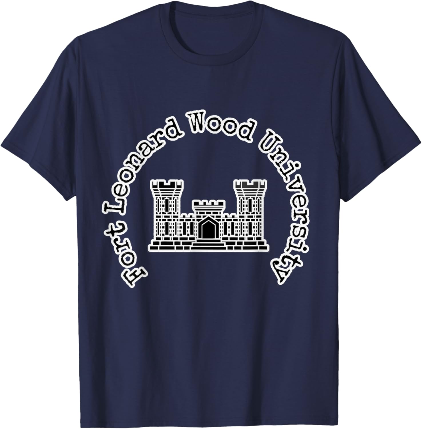 Army Corp of Engineers Badge - Fort Leonard Wood University T-Shirt - T-Shirt | Navy