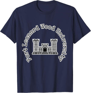 Army Corp of Engineers Badge - Fort Leonard Wood University T-Shirt - T-Shirt | Navy