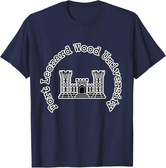 Army Corp of Engineers Badge - Fort Leonard Wood University T-Shirt - T-Shirt | Navy