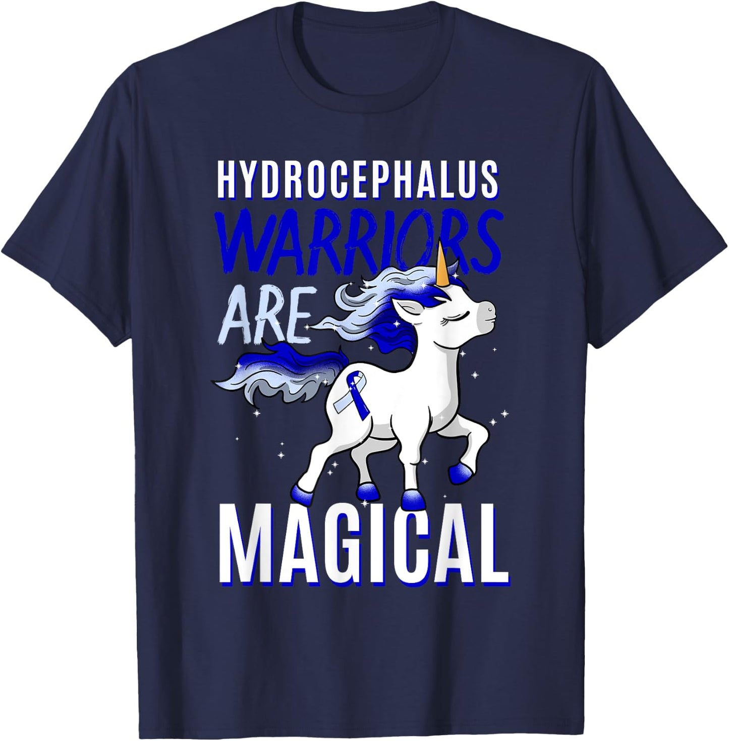 Hydrocephalus Awareness Supporter Water On The Brain Gift T-Shirt - T-Shirt | Navy