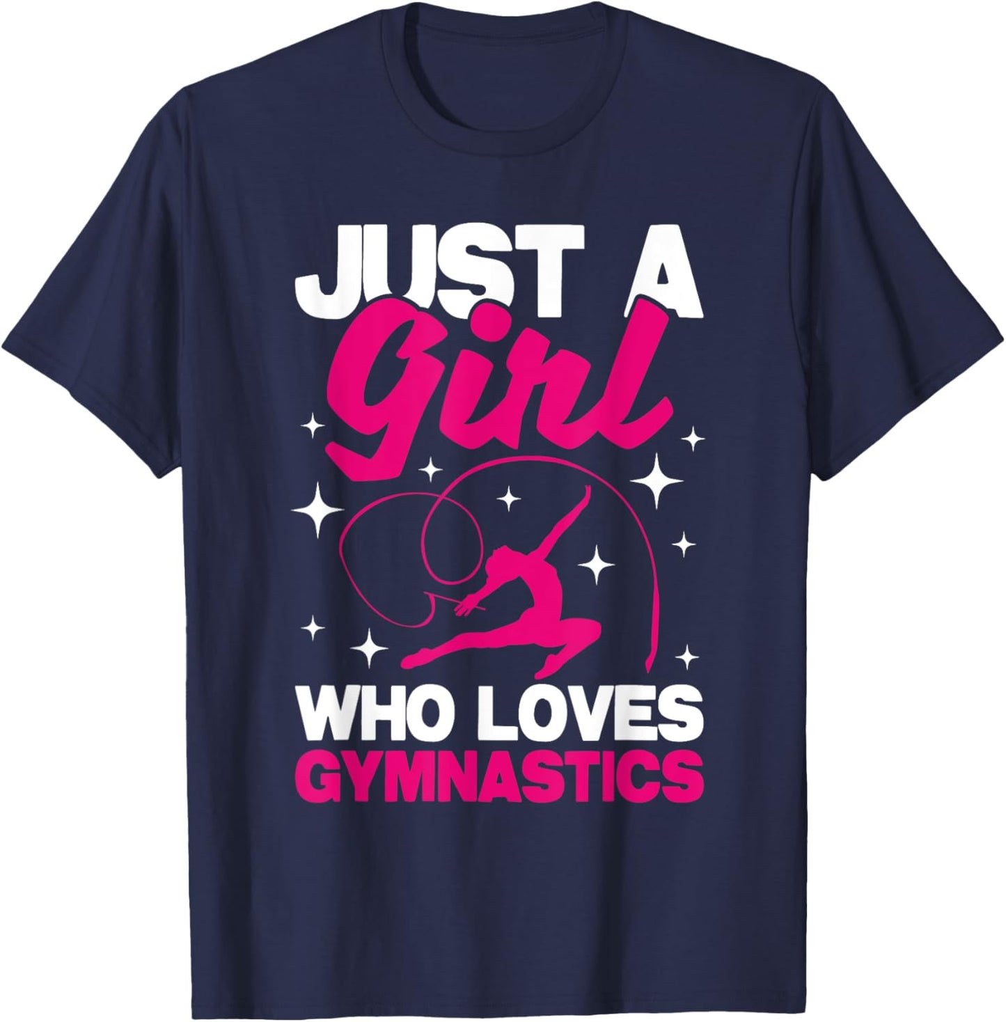 Just A Girl Who Loves Gymnastics - Gymnast Coach Aerobics T-Shirt - T-Shirt | Navy