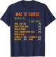 Mac and Cheese Nutrition Facts Thanksgiving 2021 Retro Food T-Shirt - T-Shirt | Navy