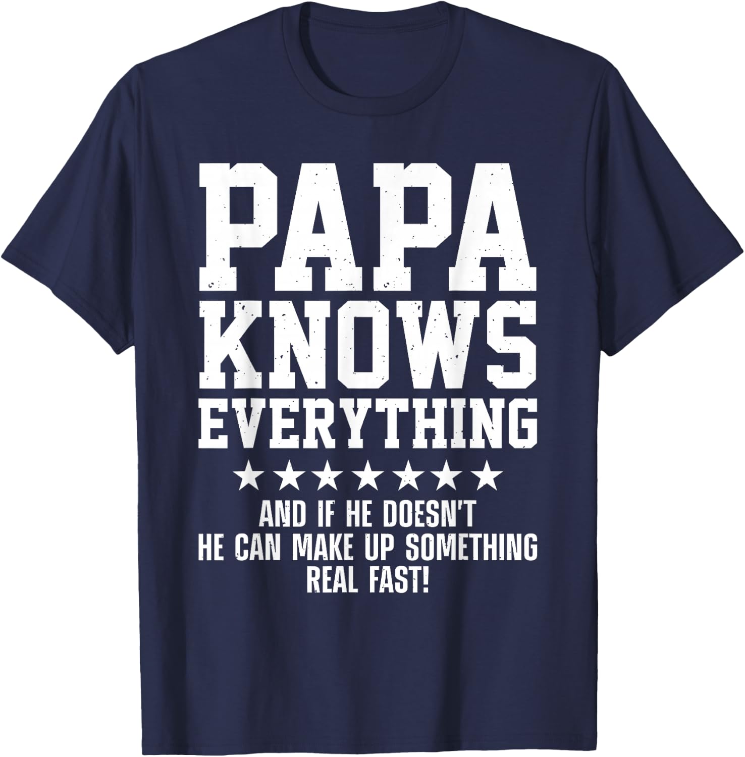 Best Papa Art For Grandpa From Grandkids Father's Day Papa T-Shirt - T-Shirt | Navy