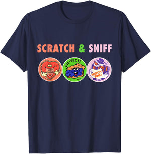 Scratch And Sniff Sticker Ice Cream, Scooper Dooper! Vintage Men Women Kids T-Shirt - T-Shirt | Navy