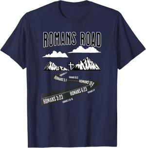 Romans Road to Salvation T-Shirt - T-Shirt | Navy