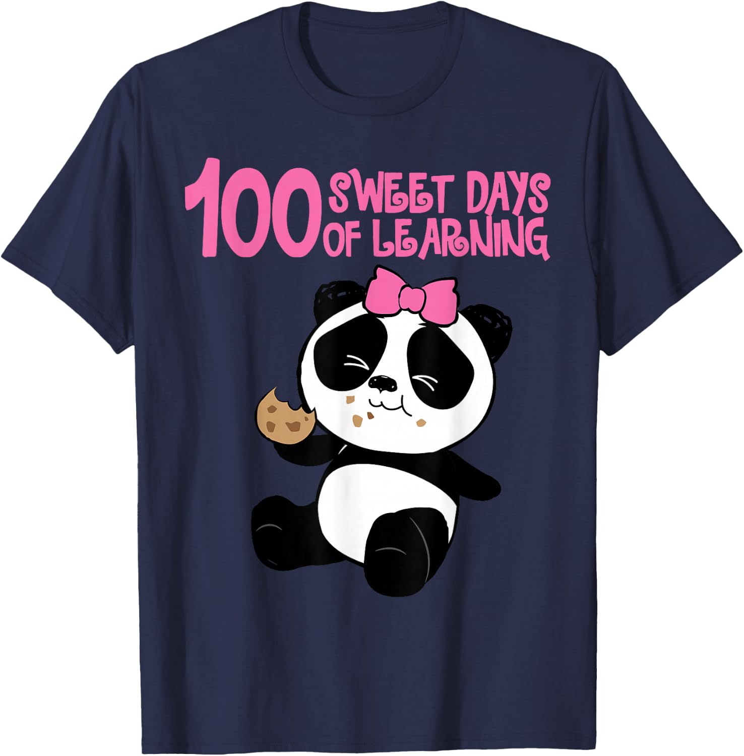 100 Shoulder Days - Kawaii Panda Girl T-Shirt - T-Shirt | Navy