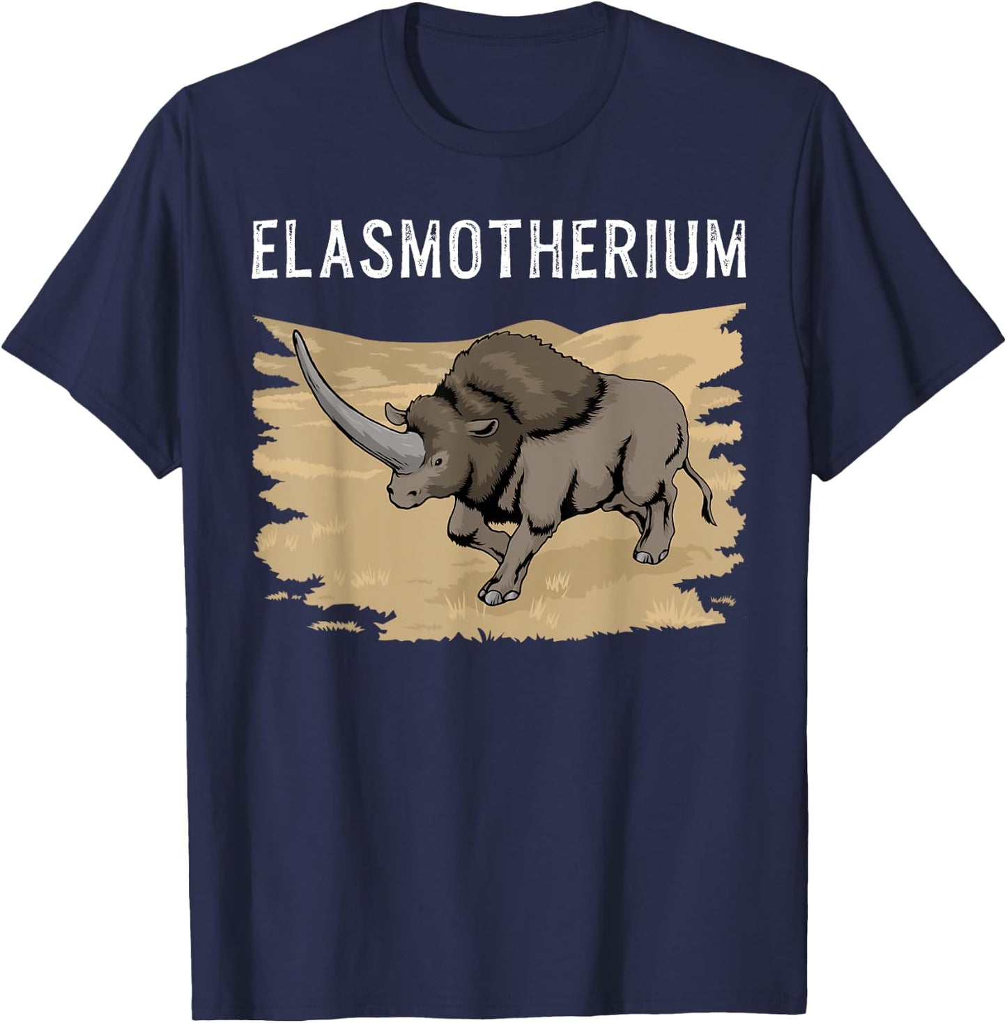 Elasmotherium Piacenzian Sibiricum Extinct Rhinocerus T-Shirt - T-Shirt | Navy