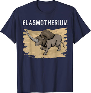 Elasmotherium Piacenzian Sibiricum Extinct Rhinocerus T-Shirt - T-Shirt | Navy