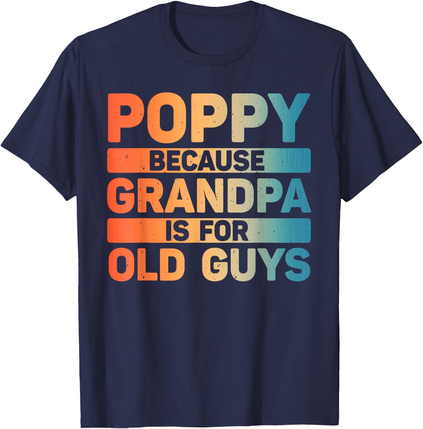 Poppy Design For Grandpa From Grandkids Father's Day Poppy T-Shirt - T-Shirt | Navy