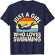 Just A Girl Who Loves Swimming T-Shirt - T-Shirt | Navy