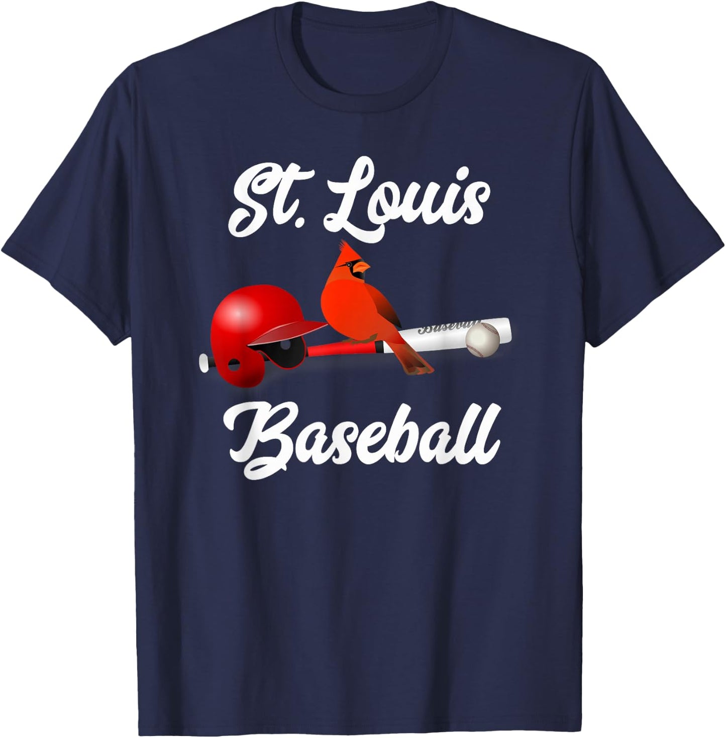 Classic St. Louis Missouri Baseball Fan Retro Vintage T-Shirt - T-Shirt | Navy