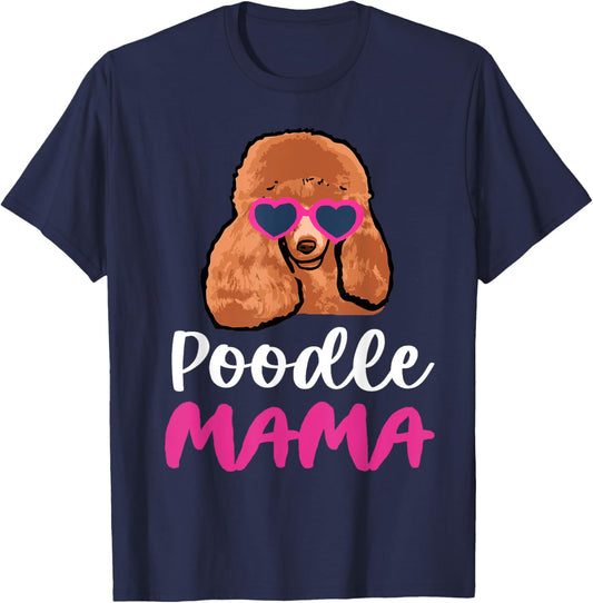 Poodle Mama T-Shirt - T-Shirt | Navy
