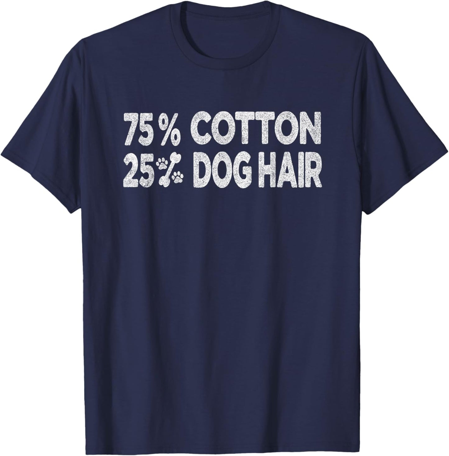 75 Cotton 25 Percent Dog Hair Women Kids T-Shirt - T-Shirt | Navy