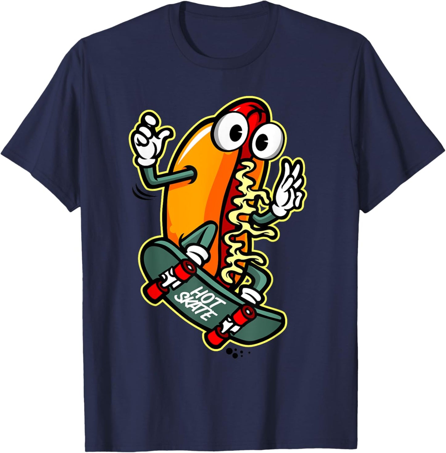 Skateboarding Hot Dog T-Shirt - T-Shirt | Navy