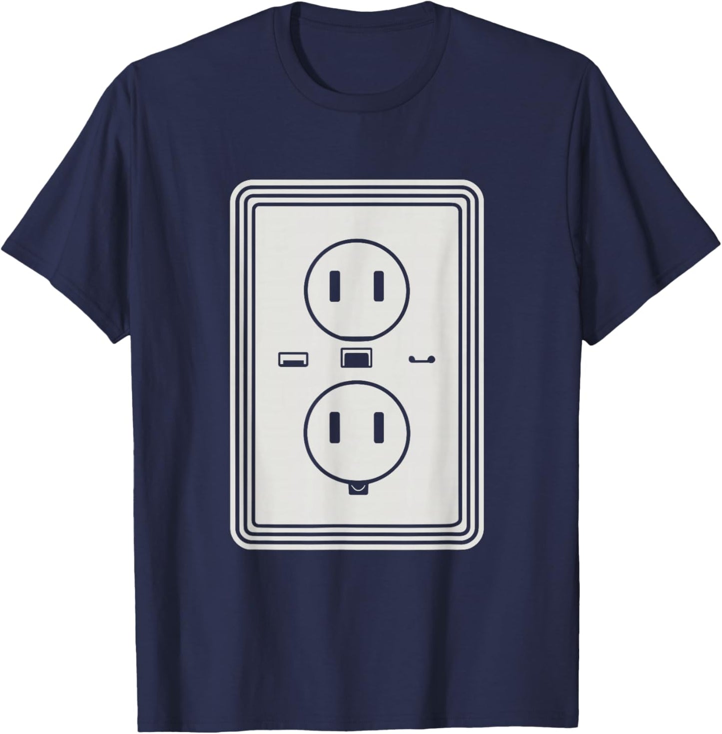 Electrical Outlet Halloween Electricians Engineers Costume T-Shirt - T-Shirt | Navy