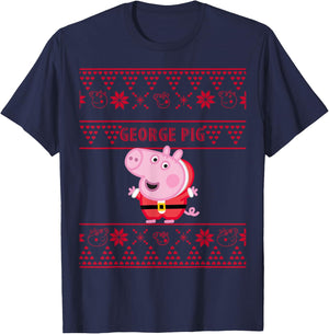 Peppa Pig - George Pig Ugly Christmas T-Shirt - T-Shirt | Navy