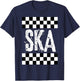 Ska Music T Shirt For Life Reggae Checkerboard Image Shirt T-Shirt - T-Shirt | Navy