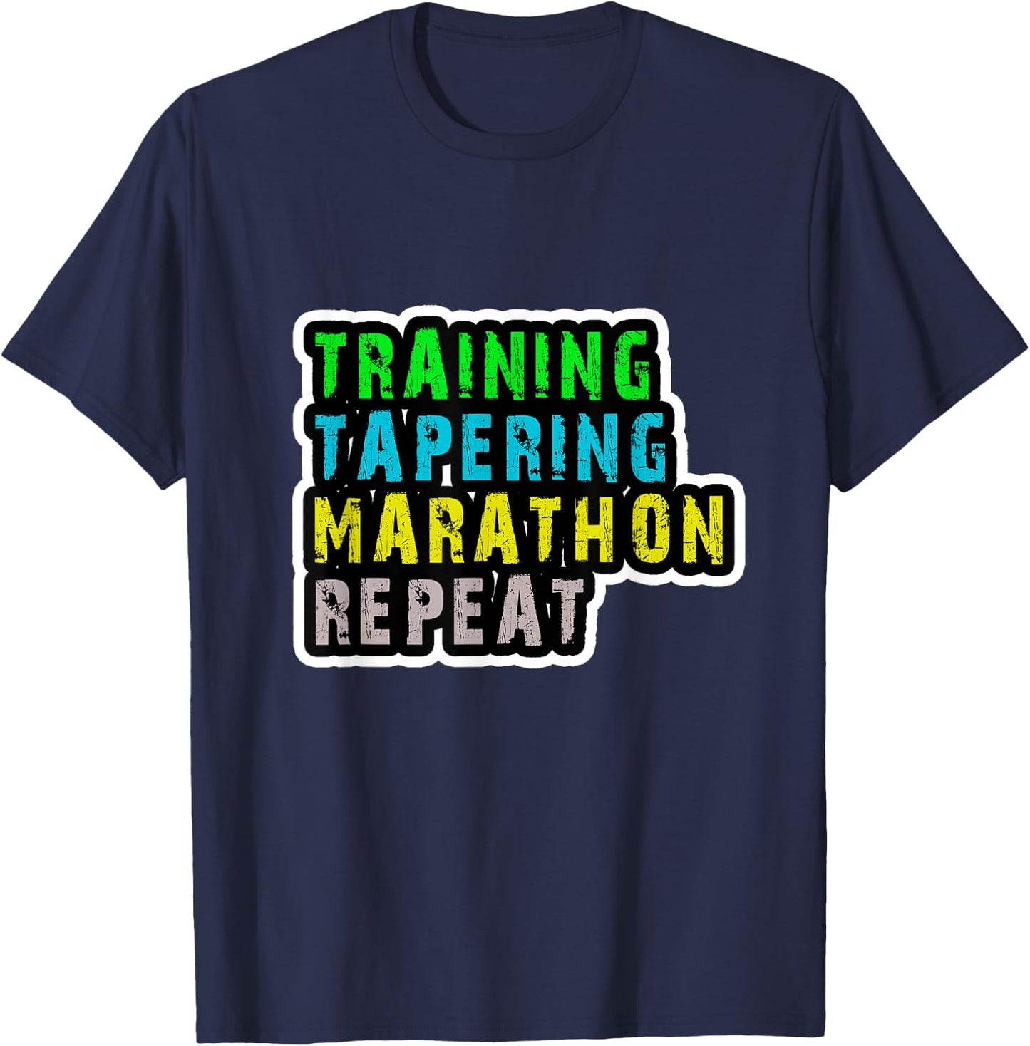Run Marathon 26.2 for Marathon Finisher T-Shirt - T-Shirt | Navy