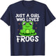Just A Girl Who Loves Frogs Funny Frog Costume T-Shirt - T-Shirt | Navy
