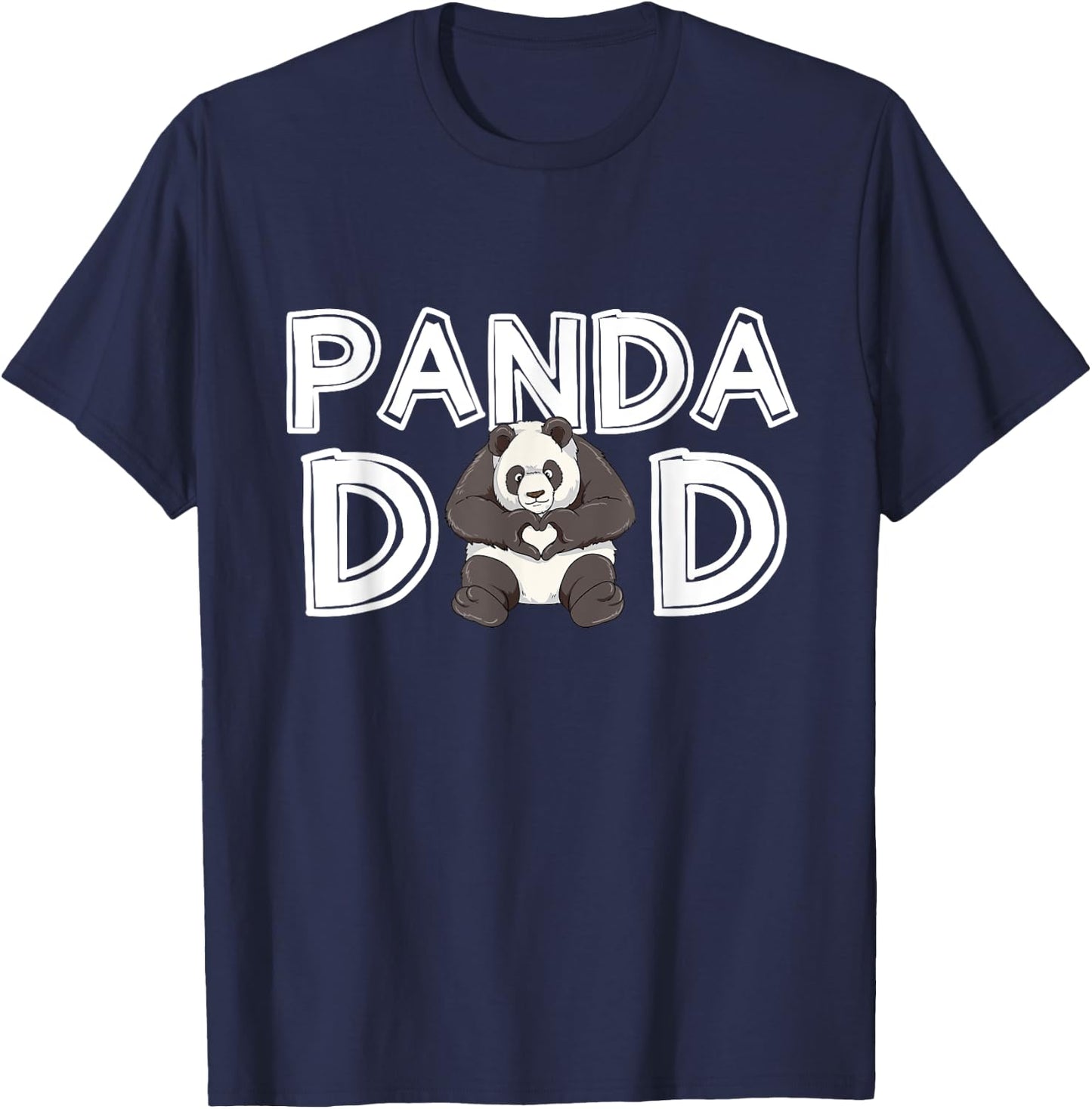 Panda Dad Daddy Father's Day Gift Panda T-Shirt - T-Shirt | Navy