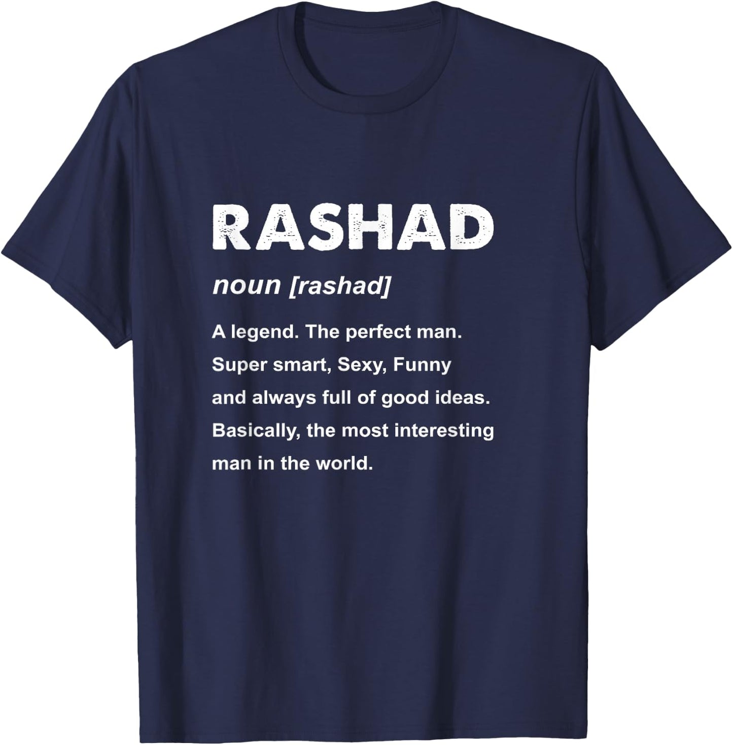 Rashad Name T-Shirt - T-Shirt | Navy