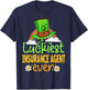 St Patricks Day Luckiest Insurance Agent Ever Matching Fun T-Shirt - T-Shirt | Navy