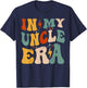 Retro Groovy In My Uncle Era Funny Father's Day T-Shirt - T-Shirt | Navy