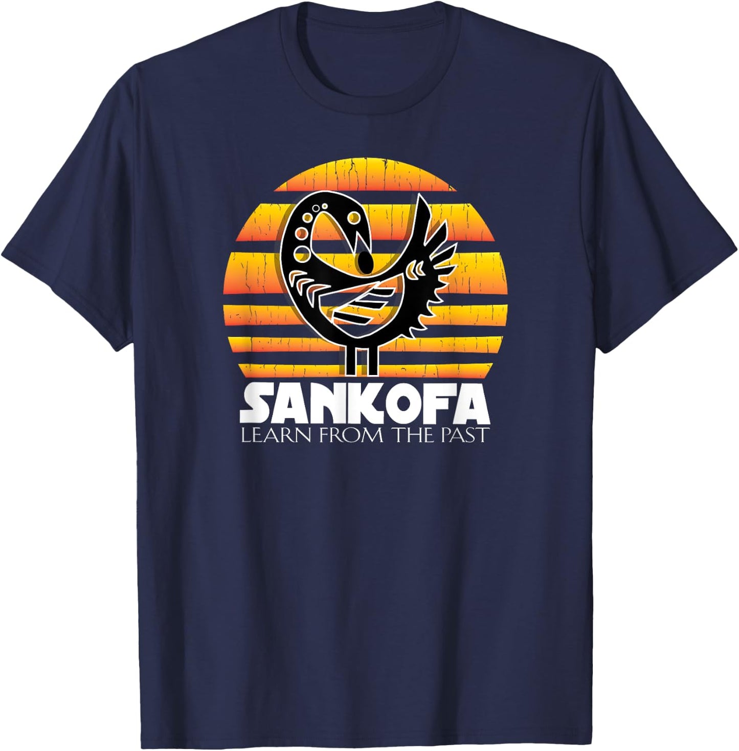 Sankofa - Learn From The Past African Gift T-Shirt - T-Shirt | Navy