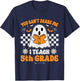 You Can't Scare Me I Teach 5th Grade Retro Teacher Halloween T-Shirt - T-Shirt | Navy