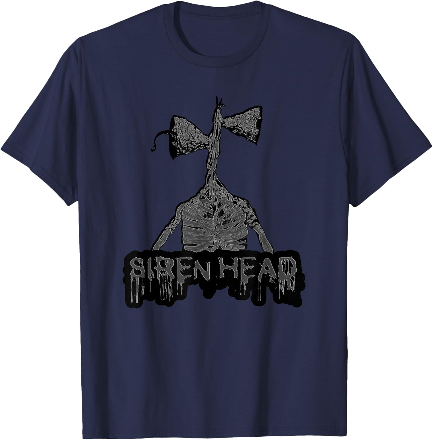 Sirenhead Siren Head Creepy Horror trick or treat T-Shirt - T-Shirt | Navy