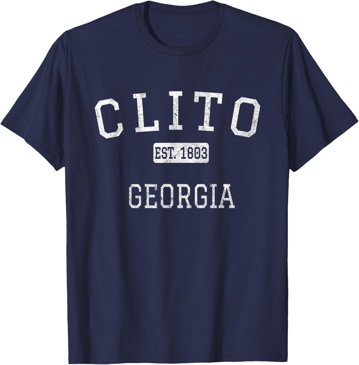 Clito Georgia GA Vintage T-Shirt - T-Shirt | Navy