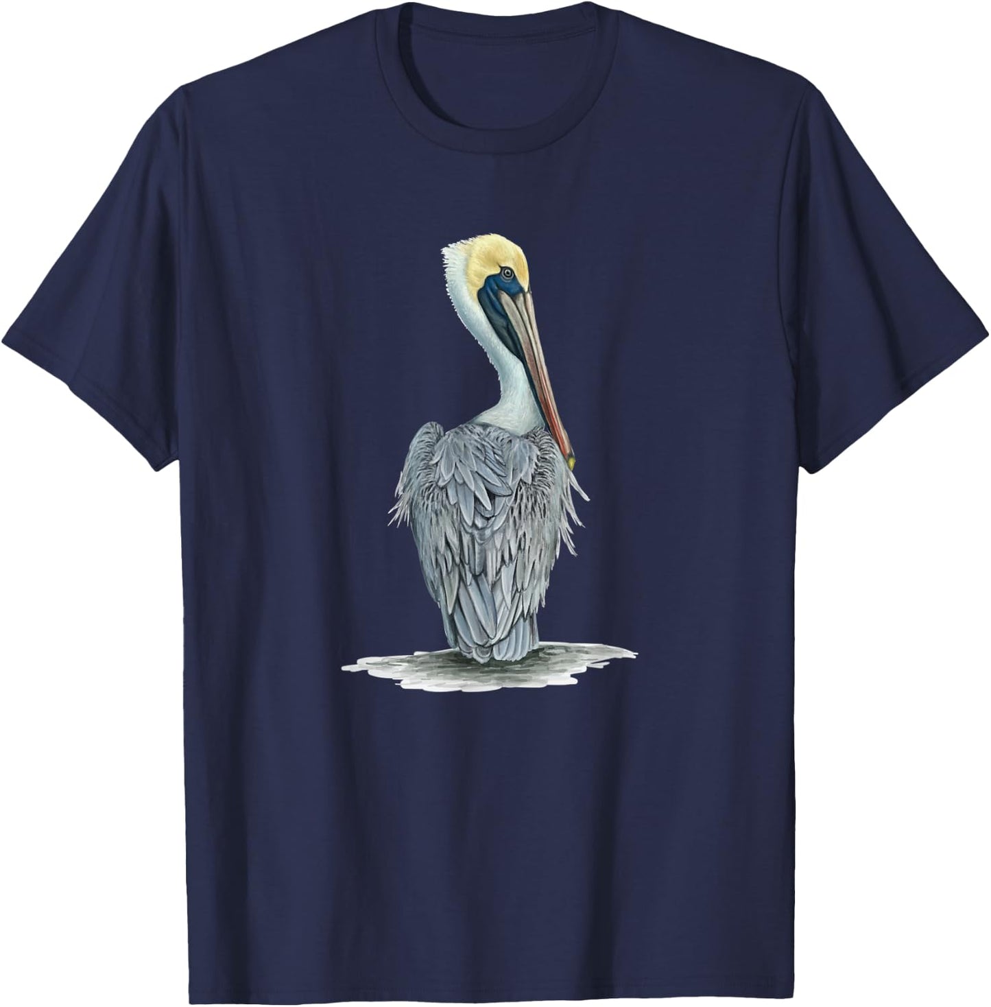 Brown Pelican Bird product T-Shirt - T-Shirt | Navy