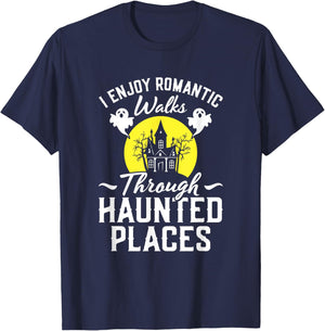 Halloween Paranormal Hunting Ghost Hunter Haunted Places T-Shirt - T-Shirt | Navy