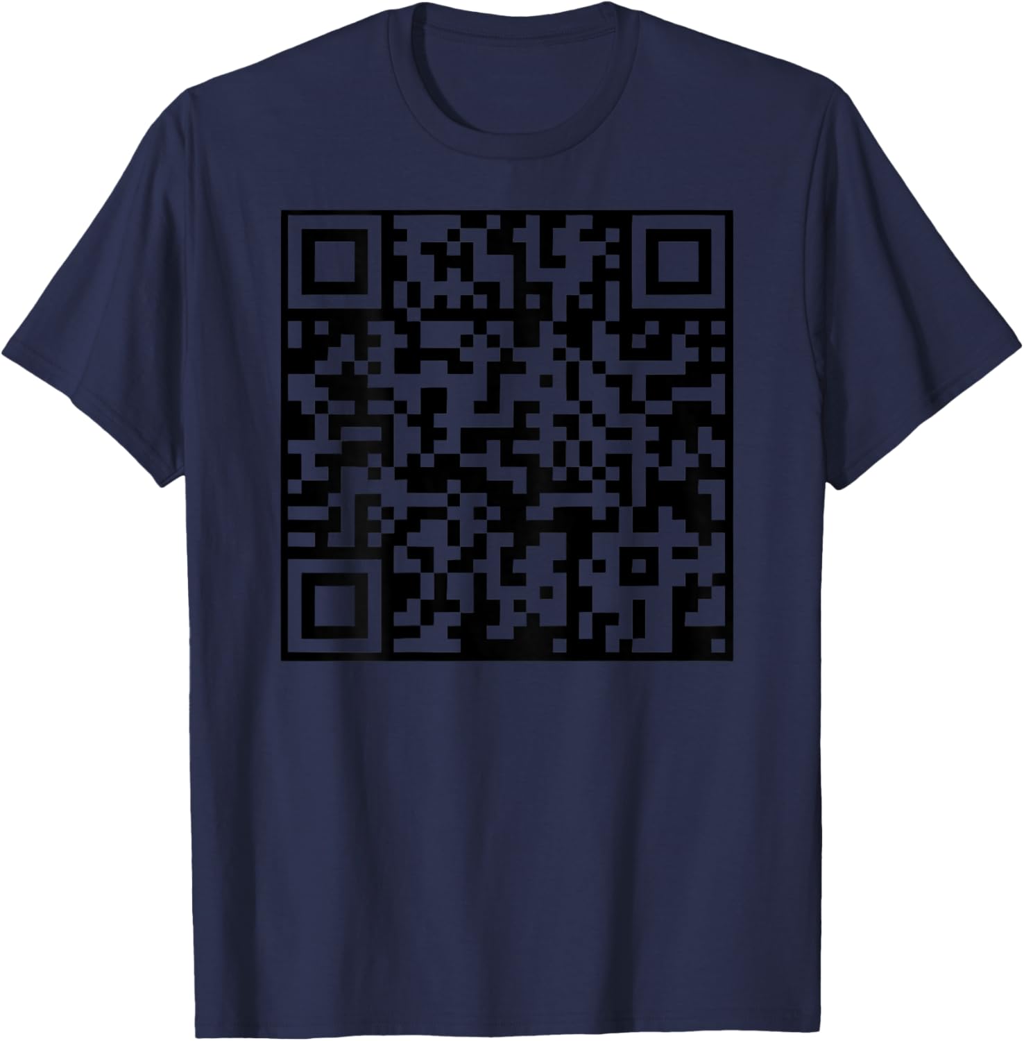 Funny QR President Trump Dance Code (on Back) T-Shirt - T-Shirt | Navy