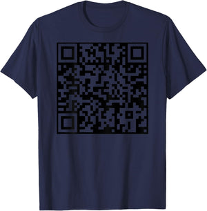 Funny QR President Trump Dance Code (on Back) T-Shirt - T-Shirt | Navy