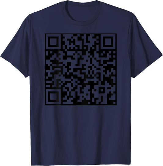 Funny QR President Trump Dance Code (on Back) T-Shirt - T-Shirt | Navy