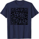 Funny QR President Trump Dance Code (on Back) T-Shirt - T-Shirt | Navy