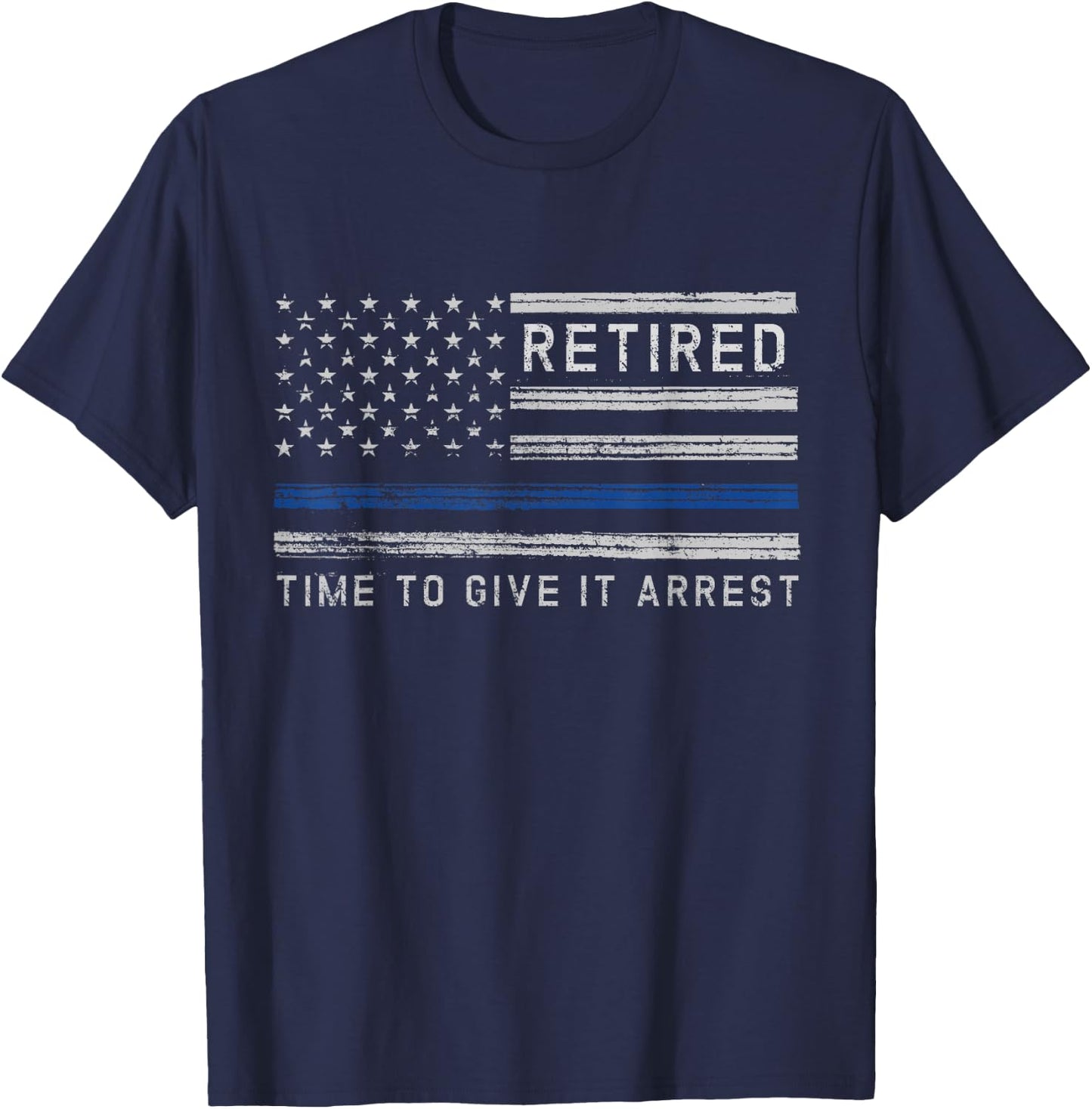 Retired Police Officer 2022 Retiring Cop Officer Retiree T-Shirt - T-Shirt | Navy