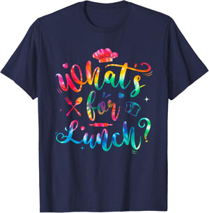 Whats for Lunch Funny Lunch Lady T-Shirt - T-Shirt | Navy