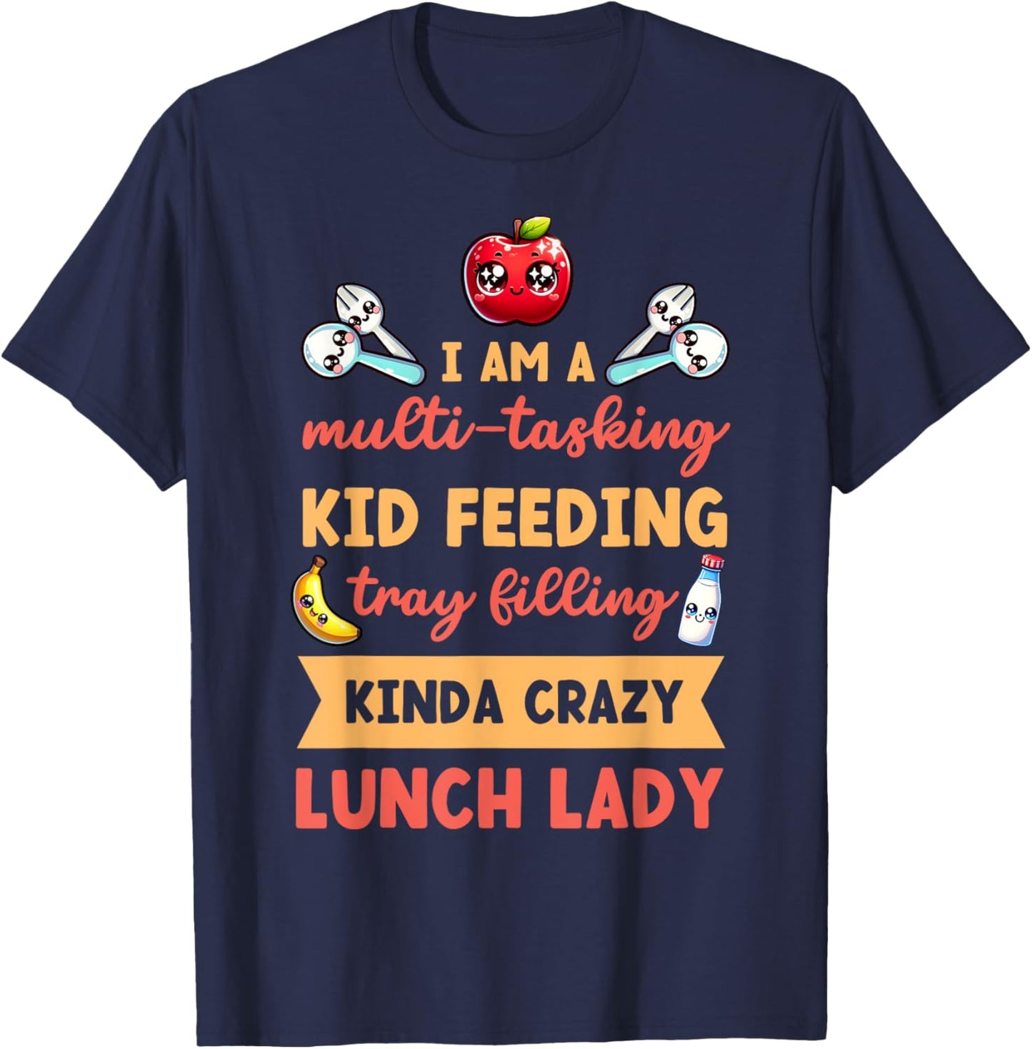 Lunch Lady Hero School Cafeteria Staff Appreciation Product T-Shirt - T-Shirt | Navy