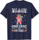 Just A Girl Who Loves Unicorns And Football Unicorn T-Shirt - T-Shirt | Navy
