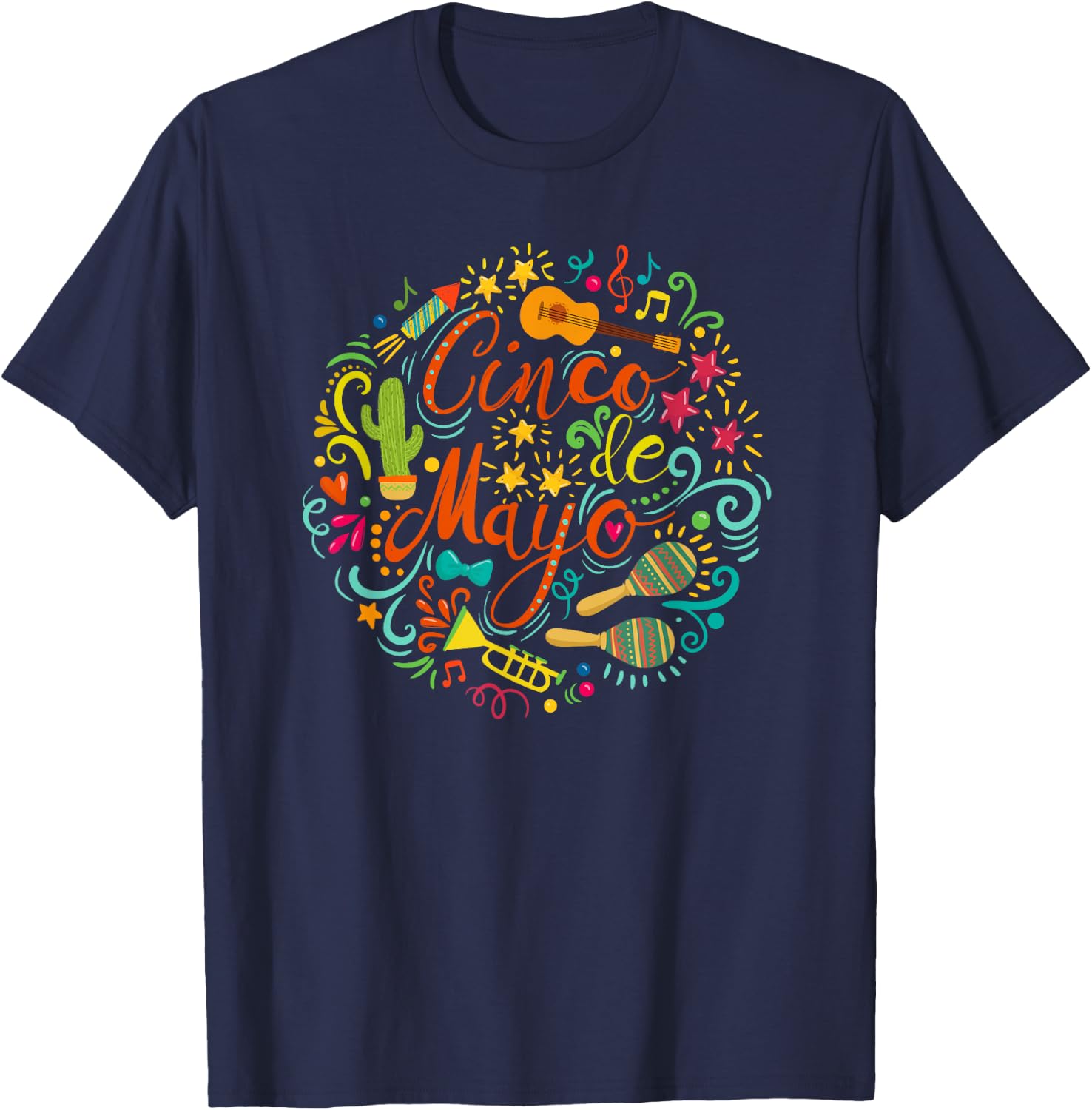 Cinco De Mayo Party Men Women Mexican Fiesta Taco T-Shirt - T-Shirt | Navy